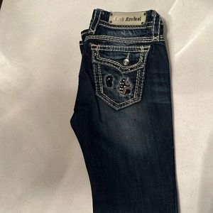Like new, rock revival jeans, 27, inseam 28”.